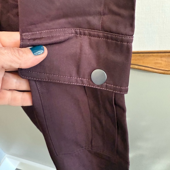 Democracy Dark Burgundy Cargo Jogger Pants NWT - Picture 9 of 9